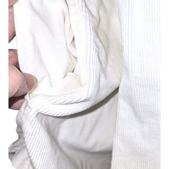 J.Crew White Corduroy Button Down Shirt Jacket Shacket Cotton Pockets Size XXL - Picture 10 of 13